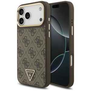 Muud kaubad Guess  Guess 4G Triangle Logo MagSafe Case for iPhone 17 Pro Max - Brown & Gold 
