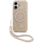 Other goods Guess  Guess IML Flowers Electro Pearl Strap MagSafe Case for iPhone 17 - Pink 