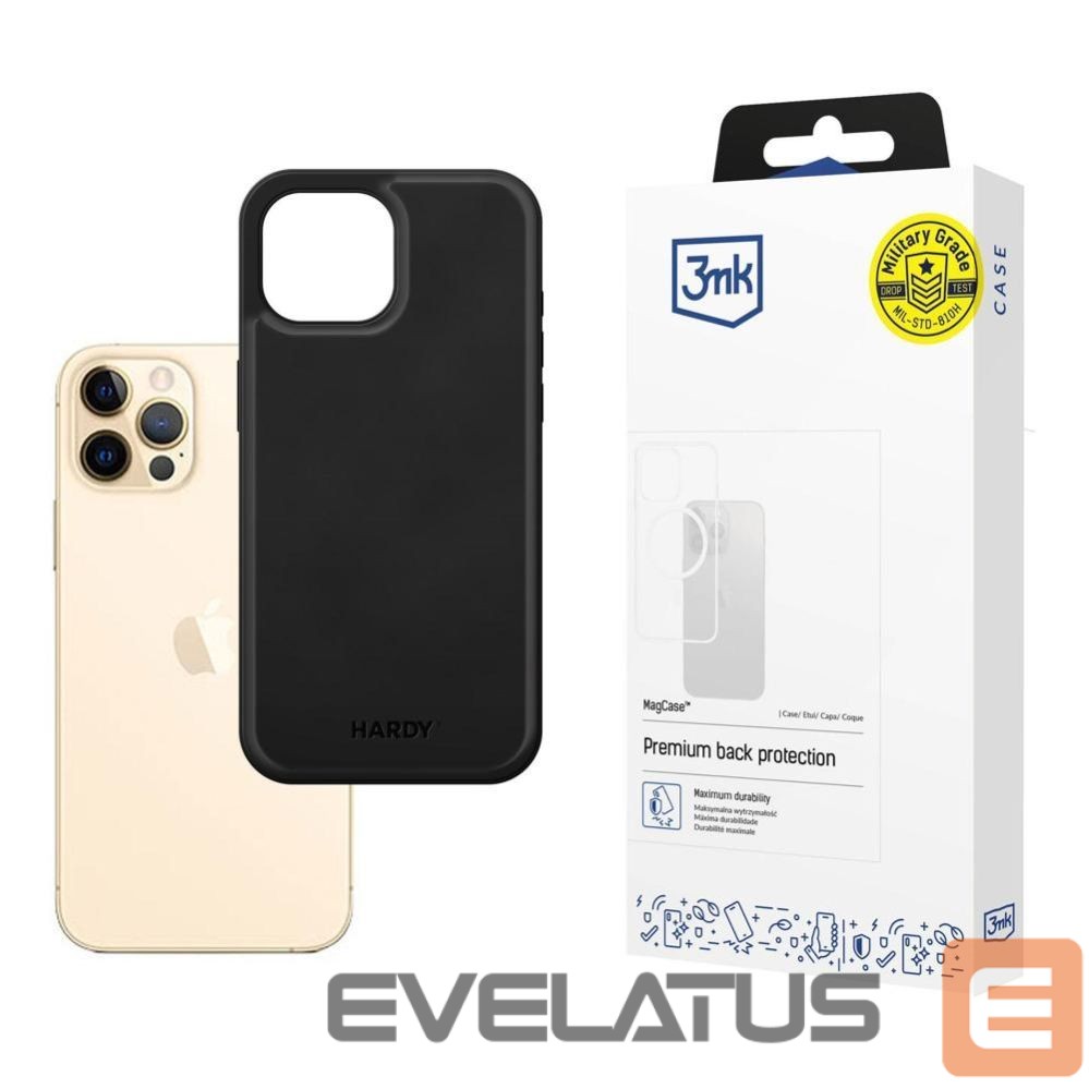 Other goods 3MK 3mk Hardy Apple Silky Leather MagCase for Apple iPhone 12 / 12 Pro - Black