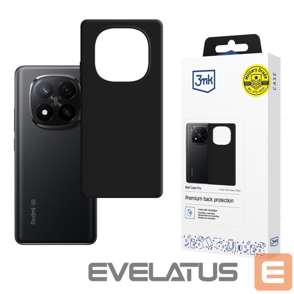 Other goods 3MK 3mk Matt Case Pro for Xiaomi Redmi Note 15 Pro+ 5G - matte black