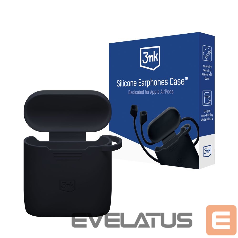 Muud kaubad 3MK 3mk Silicone AirPods Case Black for AirPods 4 - black