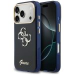 Citas preces Guess  Guess IML 4G Script Metal Case for iPhone 17 Pro - Blue 