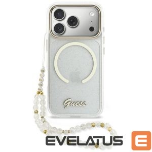 Other goods Guess  Guess IML Glitters Script Strap MagSafe Case for iPhone 17 Pro - Clear 