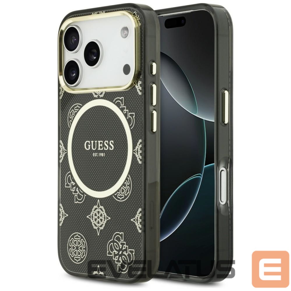 Kitos prekės Guess Guess IML Peony Dot MagSafe Case for iPhone 17 Pro - Black