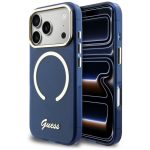 Citas preces Guess  Guess IML Script Metal MagSafe Case for iPhone 17 Pro - Blue 
