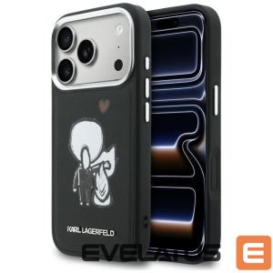 Kitos prekės Karl Lagerfeld  Karl Lagerfeld Karl & Choupette Back Logo MagSafe Case for iPhone 17 Pro - Black 