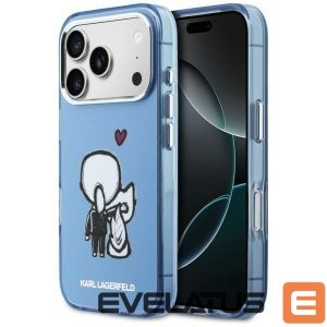 Kitos prekės Karl Lagerfeld  Karl Lagerfeld Karl & Choupette Back MagSafe Case for iPhone 17 Pro Max - Blue 