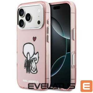 Kitos prekės Karl Lagerfeld  Karl Lagerfeld Karl & Choupette Back MagSafe Case for iPhone 17 Pro Max - Pink 