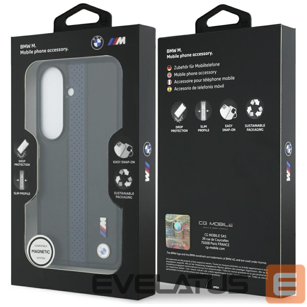 Muud kaubad BMW BMW Perforated Stripe Logo MagSafe Case for Samsung Galaxy S26 - Blue