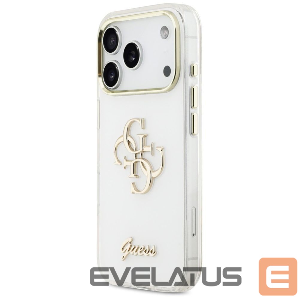 Muud kaubad Guess Guess IML 4G Script Metal Case for iPhone 17 Pro Max - White