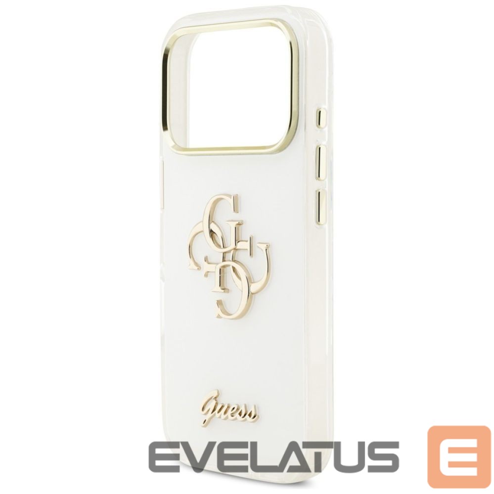 Muud kaubad Guess Guess IML 4G Script Metal Case for iPhone 17 Pro Max - White