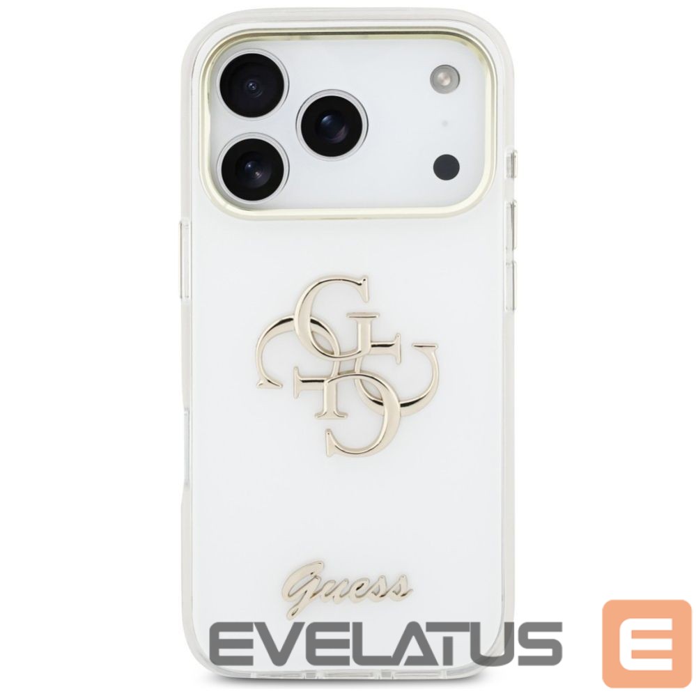 Muud kaubad Guess Guess IML 4G Script Metal Case for iPhone 17 Pro Max - White