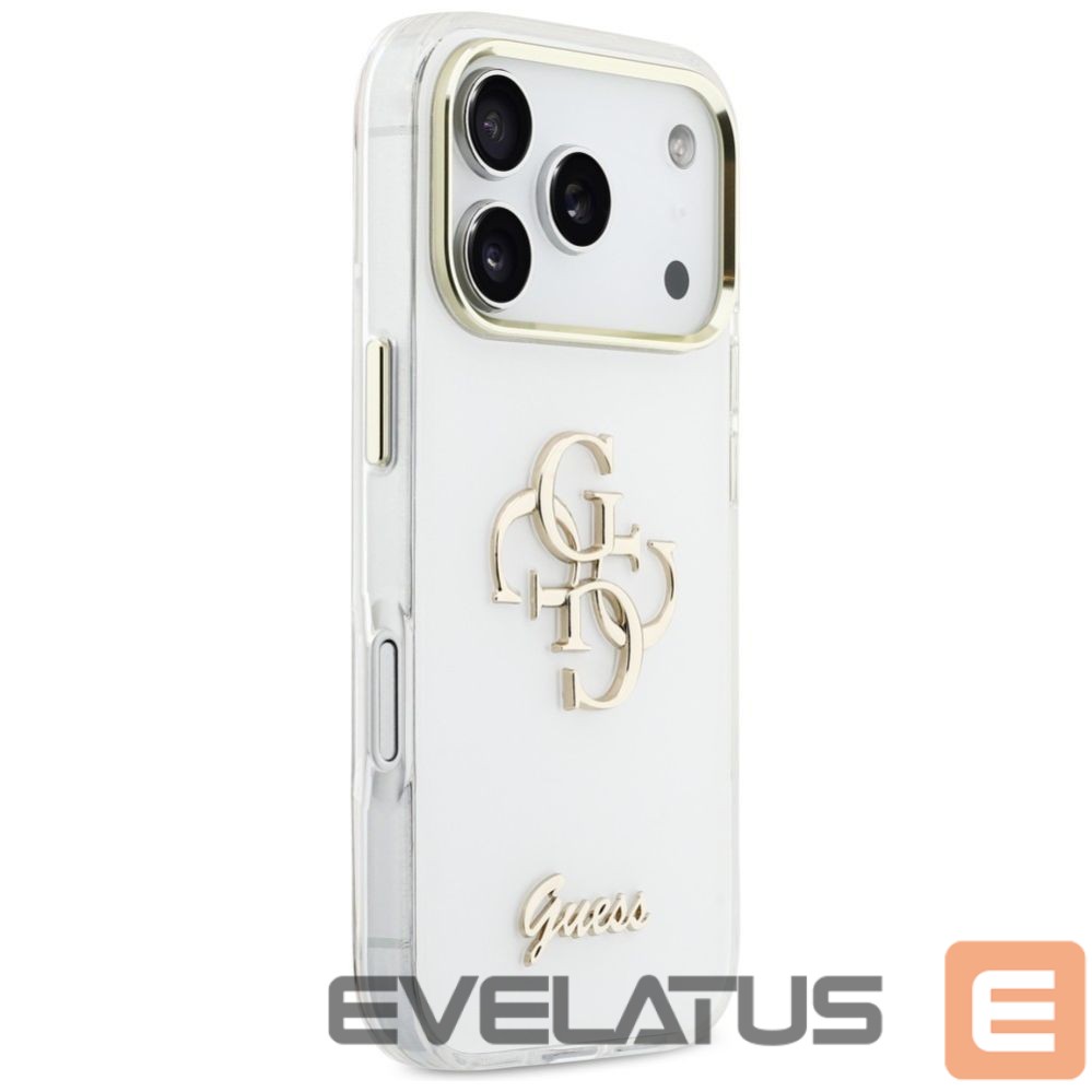 Muud kaubad Guess Guess IML 4G Script Metal Case for iPhone 17 Pro Max - White