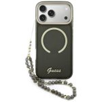 Kitos prekės Guess  Guess IML Glitters Script Strap MagSafe case for iPhone 17 Pro Max - black 