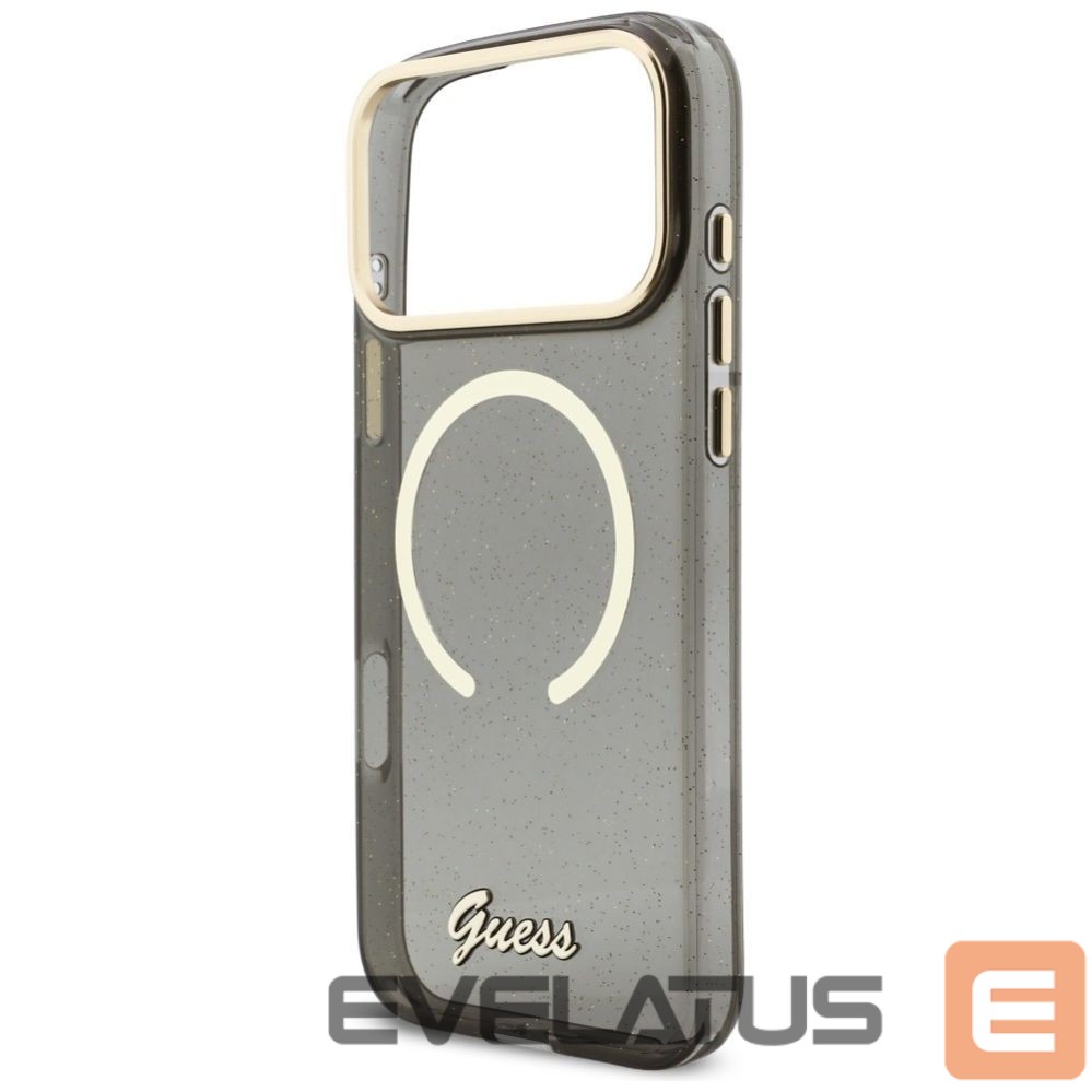 Другие товары Guess Guess IML Glitters Script Strap MagSafe case for iPhone 17 Pro Max - black