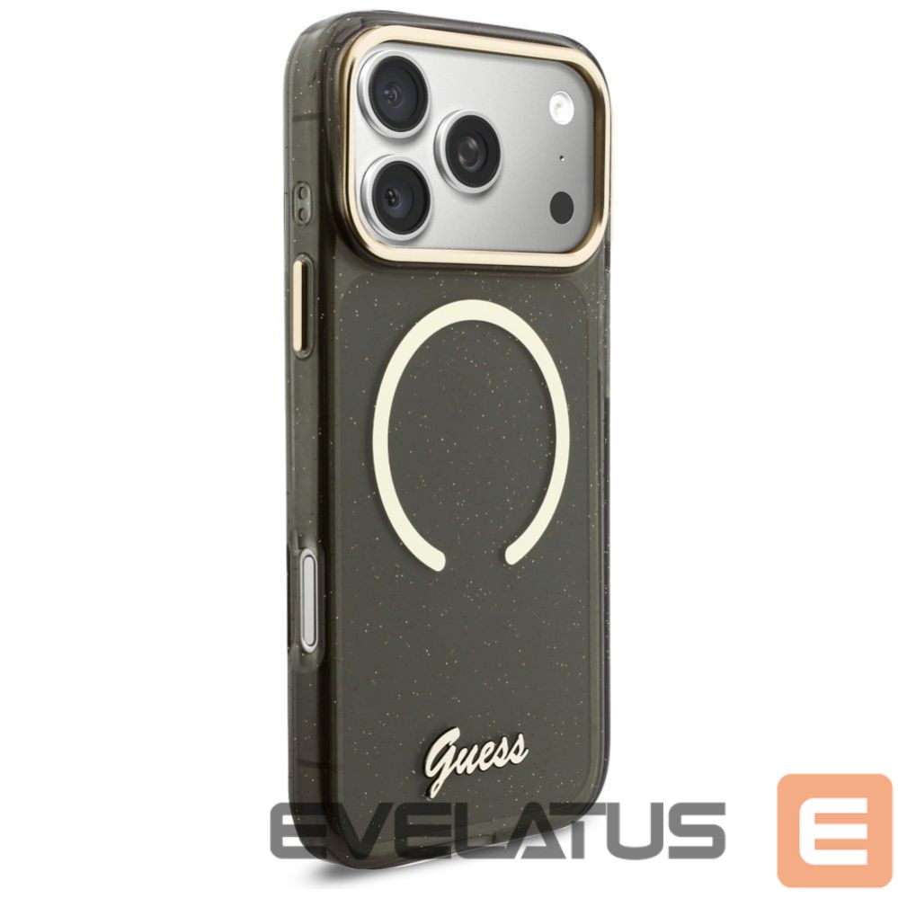 Другие товары Guess Guess IML Glitters Script Strap MagSafe case for iPhone 17 Pro Max - black