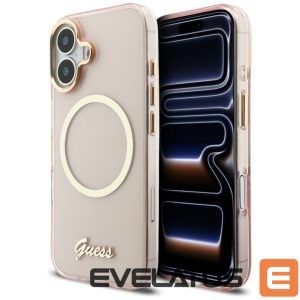 Other goods Guess  Guess IML Script Metal MagSafe Case for iPhone 17 - Pink 