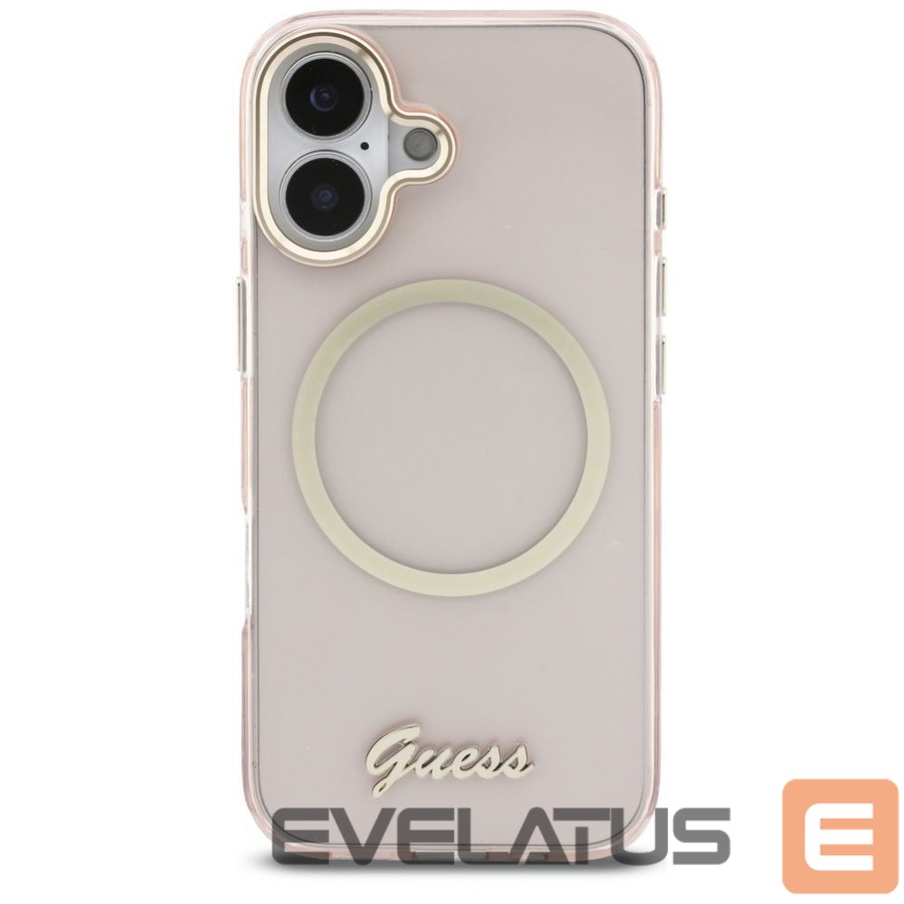 Другие товары Guess Guess IML Script Metal MagSafe Case for iPhone 17 - Pink
