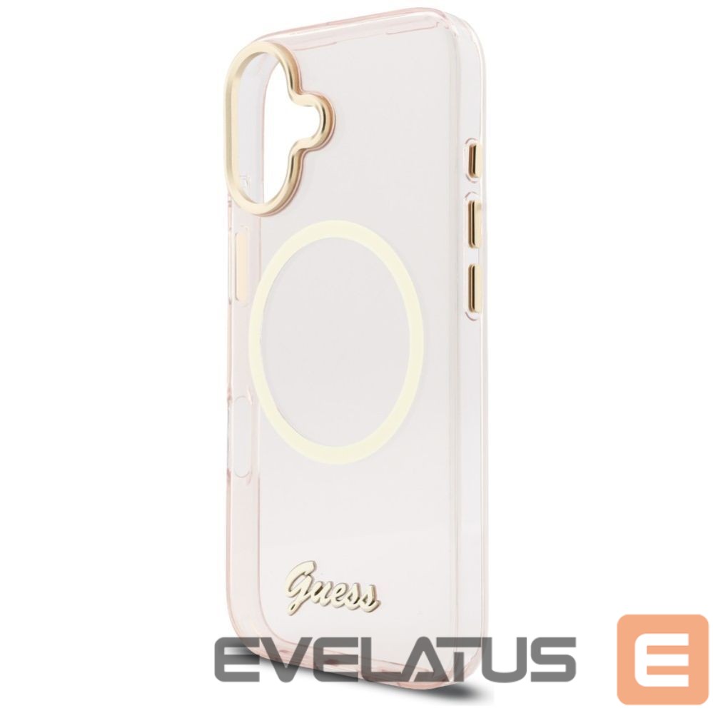Другие товары Guess Guess IML Script Metal MagSafe Case for iPhone 17 - Pink