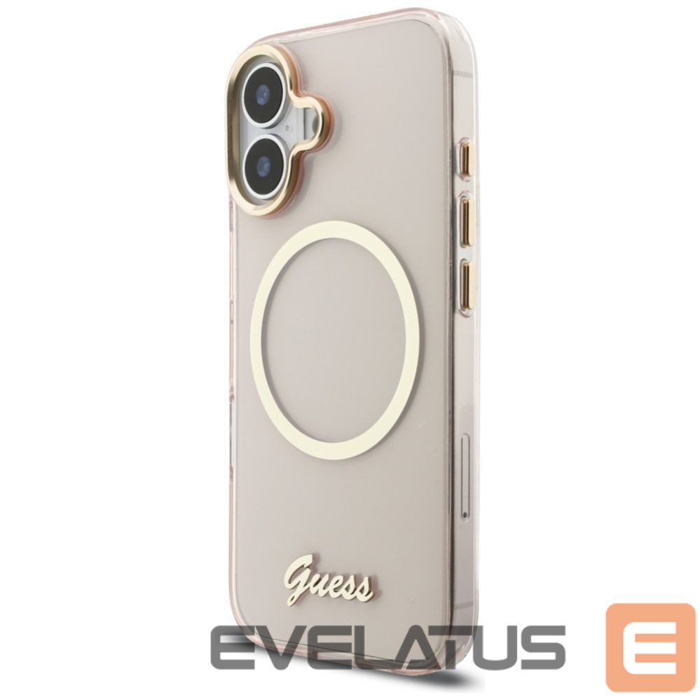 Другие товары Guess Guess IML Script Metal MagSafe Case for iPhone 17 - Pink