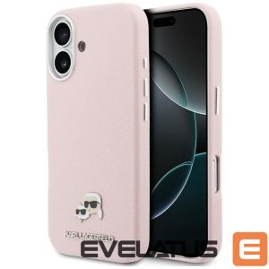 Kitos prekės Karl Lagerfeld  Karl Lagerfeld Karl & Choupette Head Pins Saffiano MagSafe Case for iPhone 17 - Pink 