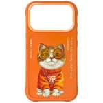 Kitos prekės Nimmy  Nimmy Glasses Cool Cat Case for iPhone 17 Pro Max - Orange 