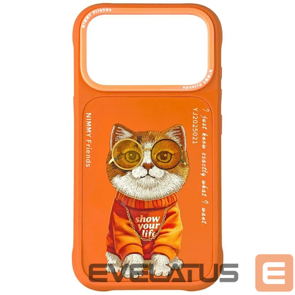 Other goods Nimmy Nimmy Glasses Cool Cat Case for iPhone 17 Pro Max - Orange