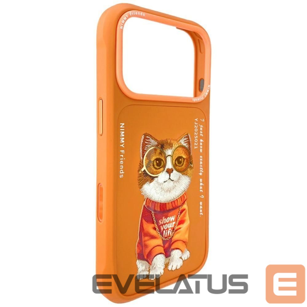 Other goods Nimmy Nimmy Glasses Cool Cat Case for iPhone 17 Pro Max - Orange