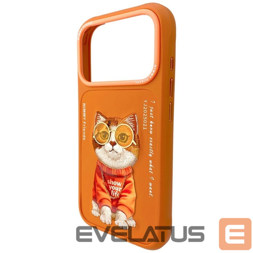 Other goods Nimmy Nimmy Glasses Cool Cat Case for iPhone 17 Pro Max - Orange