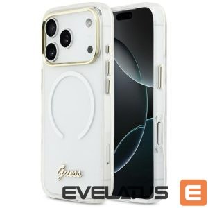 Other goods Guess  Guess IML Gradient Script Metal MagSafe Case for iPhone 17 Pro - White 