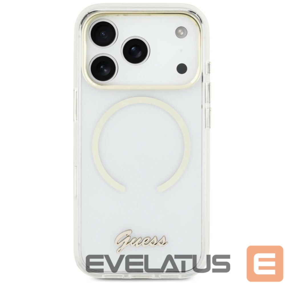Другие товары Guess Guess IML Script Metal MagSafe Case for iPhone Air - Clear