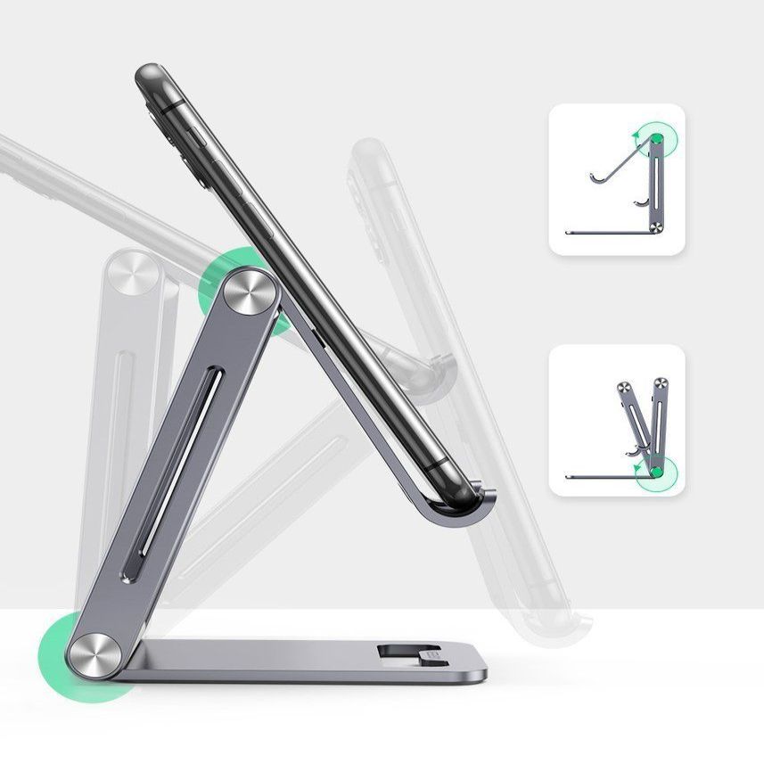 Auto turētājs Ugreen Ugreen metal aluminum folding phone holder tablet gray (LP263 80708)