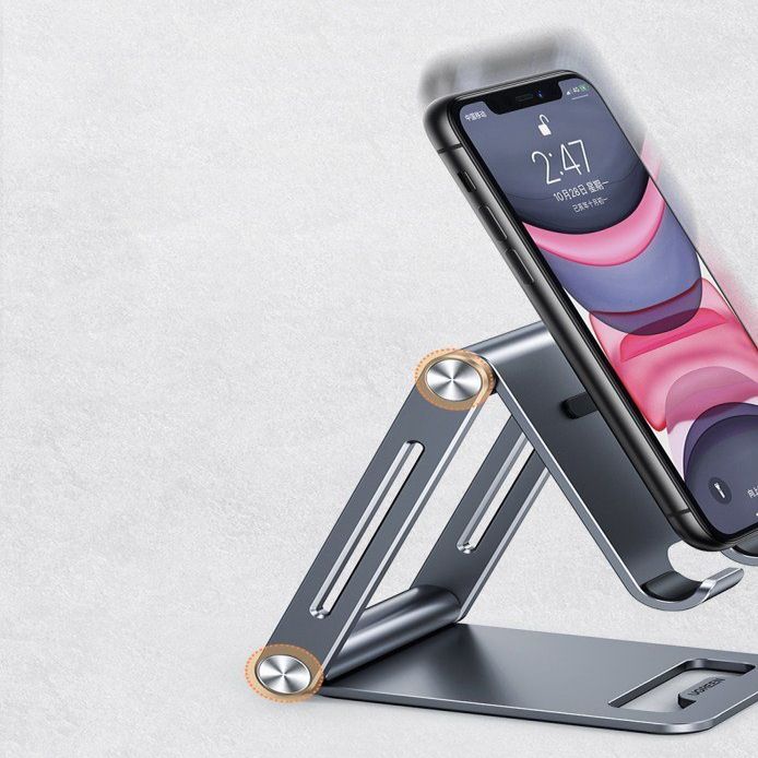Auto turētājs Ugreen Ugreen metal aluminum folding phone holder tablet gray (LP263 80708)