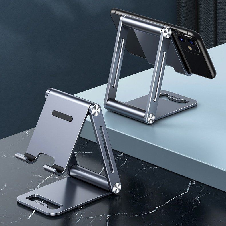 Auto turētājs Ugreen Ugreen metal aluminum folding phone holder tablet gray (LP263 80708)