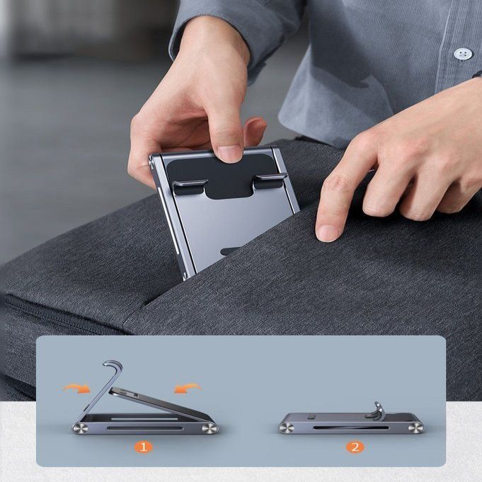 Auto turētājs Ugreen Ugreen metal aluminum folding phone holder tablet gray (LP263 80708)