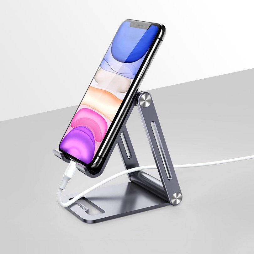 Auto turētājs Ugreen Ugreen metal aluminum folding phone holder tablet gray (LP263 80708)