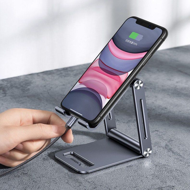 Auto turētājs Ugreen Ugreen metal aluminum folding phone holder tablet gray (LP263 80708)