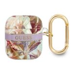 Aizmugurējais vāciņš Guess  Guess GUA2HHFLU AirPods cover purple/purple Flower Strap Collection 