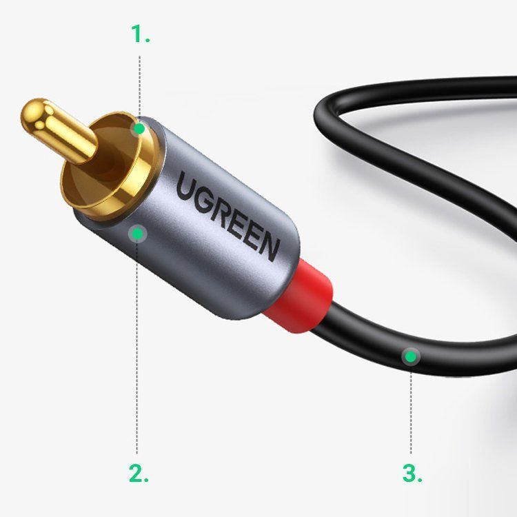 Cable Ugreen Ugreen audio cable USB Type C (male) - 2RCA (male) 1.5m gray (20193 CM451)