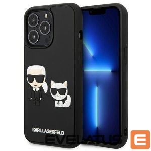 Back panel cover Karl Lagerfeld  Karl Lagerfeld KLHCP13L3DRKCK iPhone 13 Pro / 13 6.1" black/black hardcase Karl&Choupette Ikonik 3D 