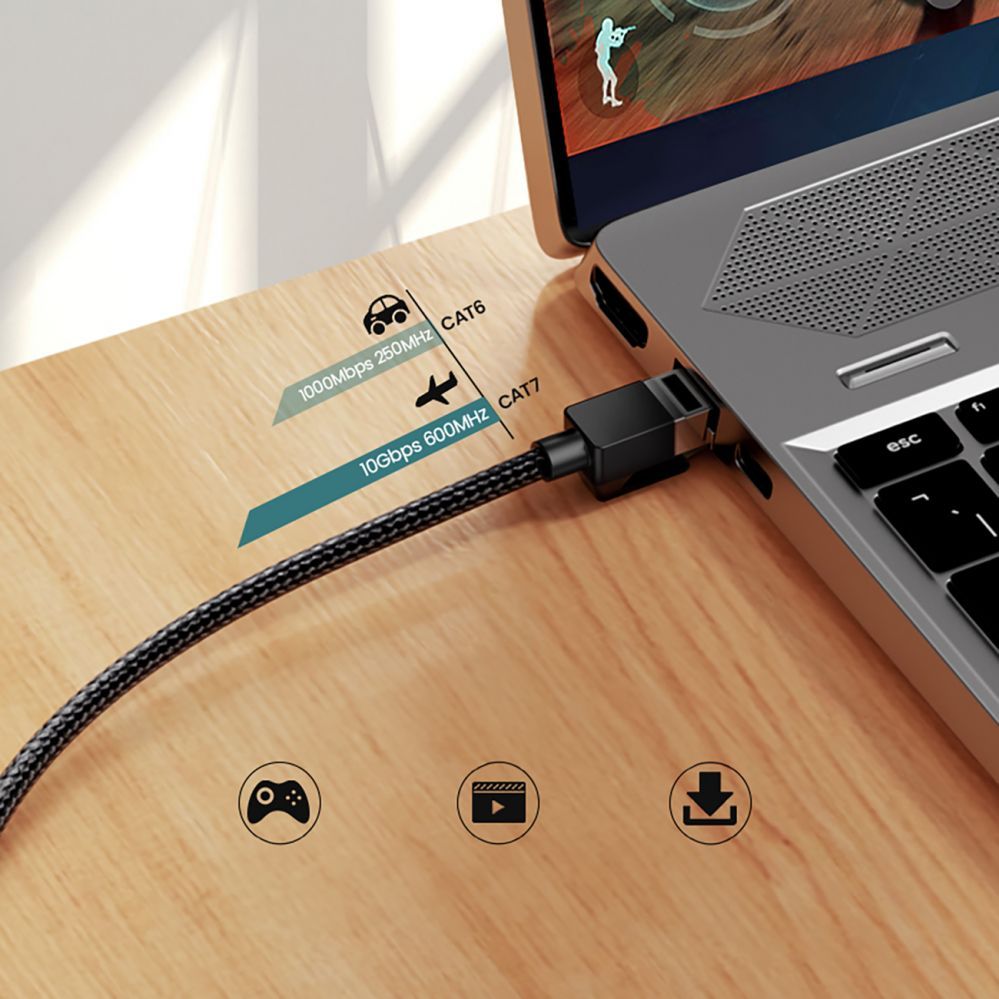 Cable Ugreen Ugreen NW150 80423 Ethernet RJ45 Cat 7 10Gbps Cable 2m - Black