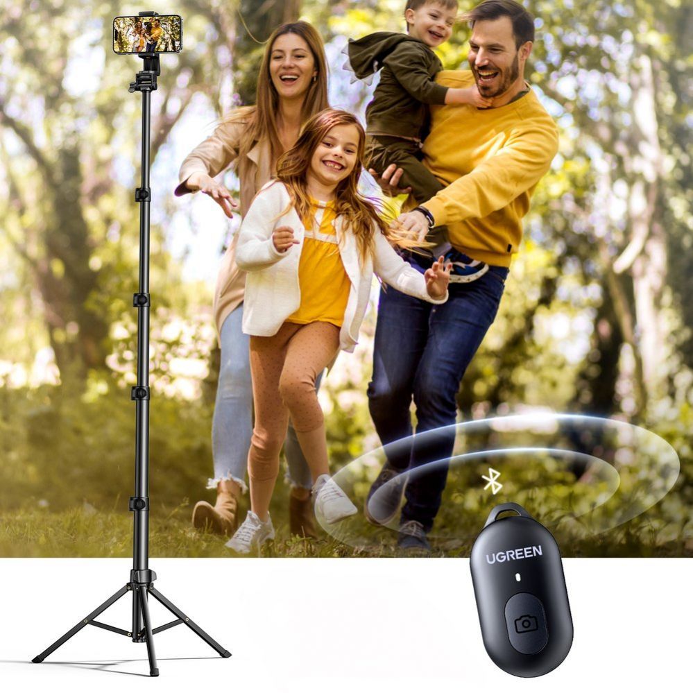 Camera accessory Ugreen Ugreen LP680 selfie stick with stand and Bluetooth remote control 1.8m - black