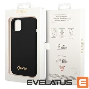 Tagakaaned Guess  Guess GUHCP14SSLSMK iPhone 14 6.1" black/black hard case Silicone Vintage Gold Logo 