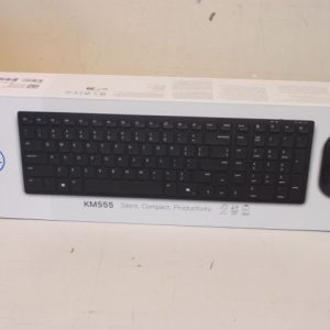 Computer keyboard Dell  SALE OUT.  Silent Keyboard and Mouse - KM555 - Estonian (QWERTY) |  | Silent Keyboard and Mouse | KM555 | Keyboard and Mouse Set | Wireless | Estonian (QWERTY) | UNPACKED | Black | 2.4 GHz, Bluetooth 5.1 | Wireless connection 