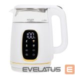 Teapot Adler  Kettle with LED Display | AD 1305 | Electric | 2200 W | 1.7 L | Plastic | 360° rotational base | White/Gold 