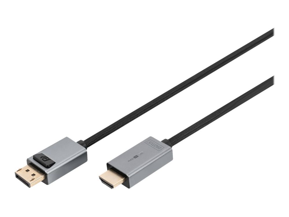 Monitori tarvik Digitus 4K DisplayPort Adapter Cable, DP - HDMI Type A | DB-340202-018-S | 1.8 m