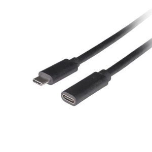 Kaabel Lanberg  USB-C M/F 3.1 Cable | CA-USBE-20CC-0005-BK 