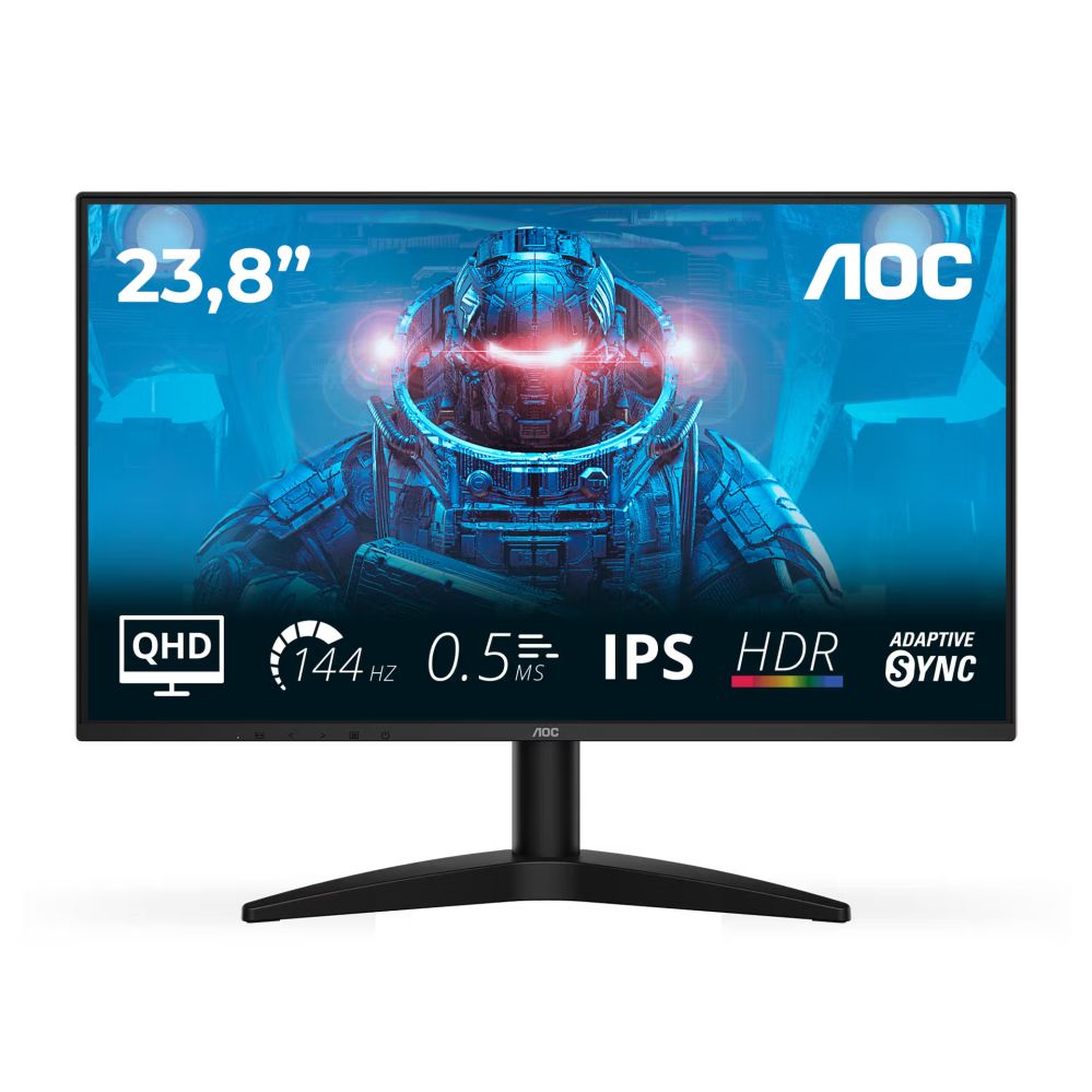Monitorid AOC | Q24B36X | 24 " | IPS | QHD | 16:9 | 144 Hz | 4 ms | 2560 x 1440 pixels | 300 cd/m² | HDMI ports quantity 1 | Black