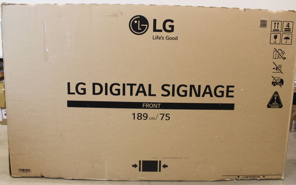 Monitor LG SALE OUT. 75XS4G-B 75" 3840 x 2160/4000cd/m2/8s HDMI, DP, USB2.0 | DAMAGED PACKAGING, UNPACKED, SCRATCHES ON BACK