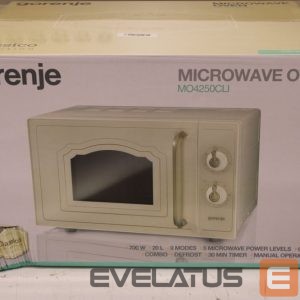 Mikrolaineahi GORENJE  SALE OUT.  Microwave oven with grill MO4250CLI Free standing, 20 L, Grill, Mechanic, 700 W, Ivory, Defrost function | SALE OUT.  Microwave oven with grill | MO4250CLI | Free standing | 20 L | 700 W | Grill | Ivory | DAMAGED PACKAGING 